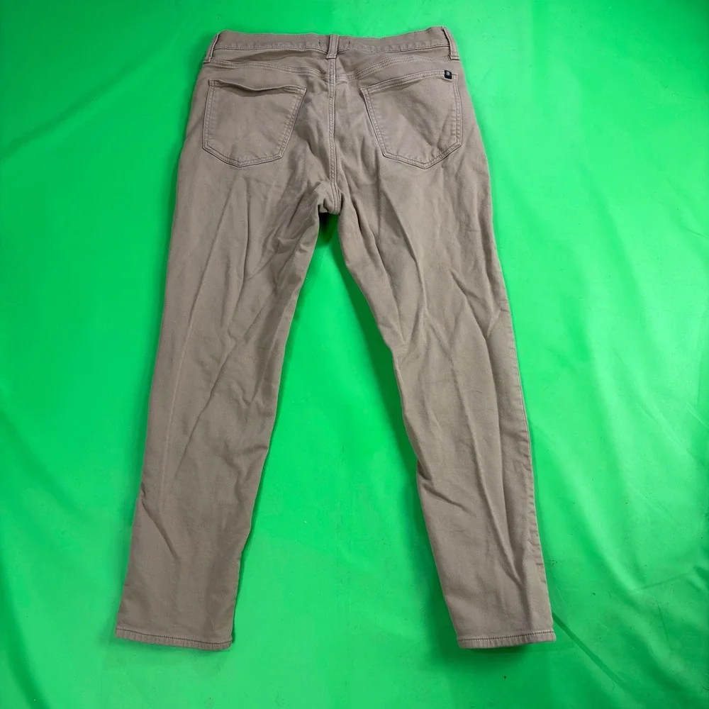 Banana Republic Distressed Jeans Mens 34/30 Khaki Denim Pants Straight Leg Chino